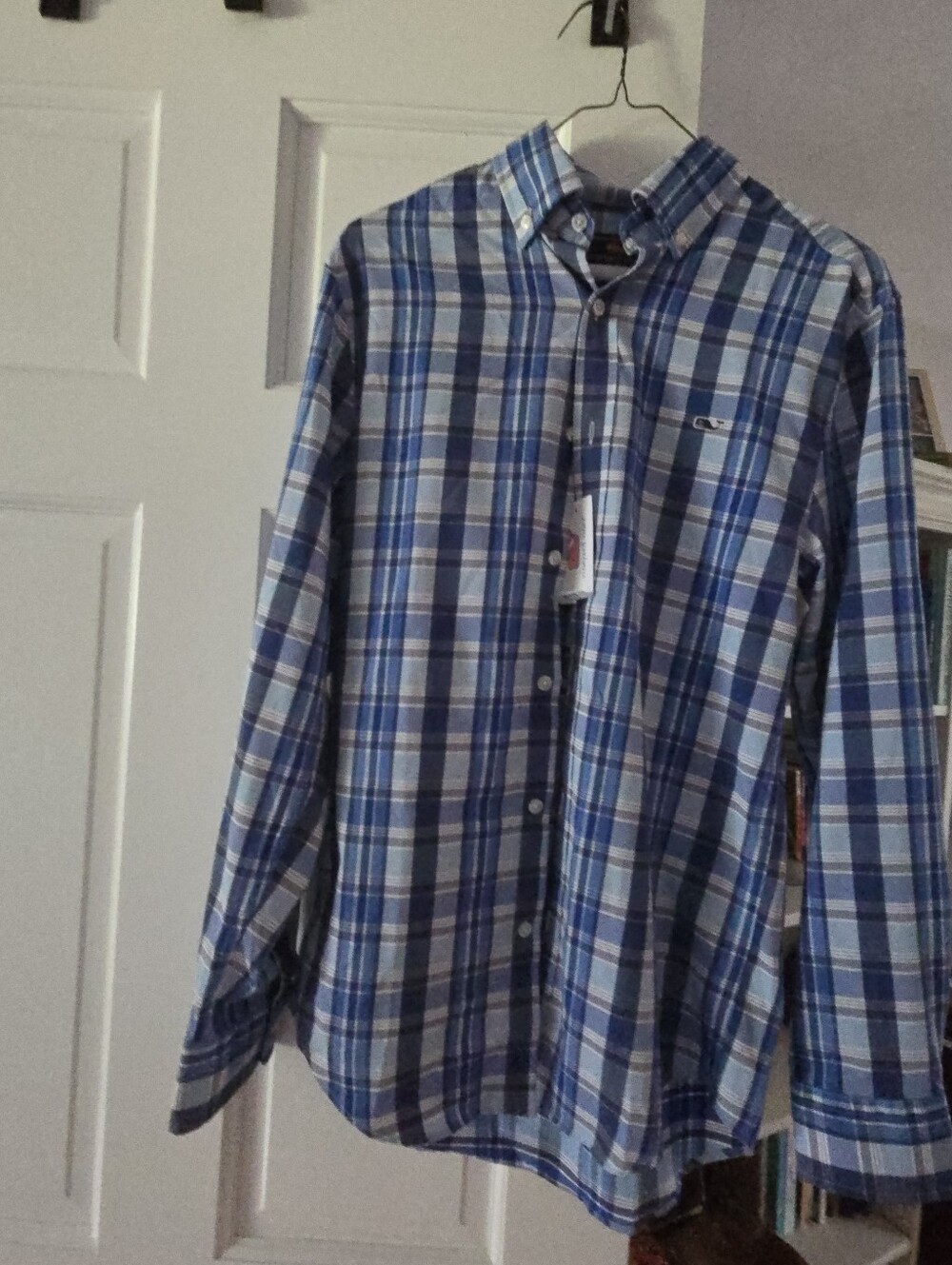 NWT Vineyard Vines On the Go Performance Shirt Blue Plaid, Men's Size XS